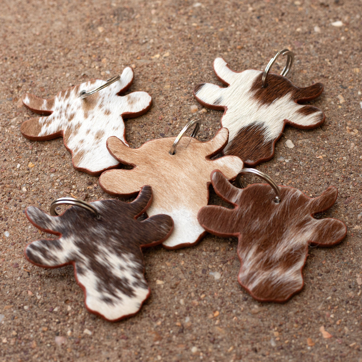 Cow head keychain