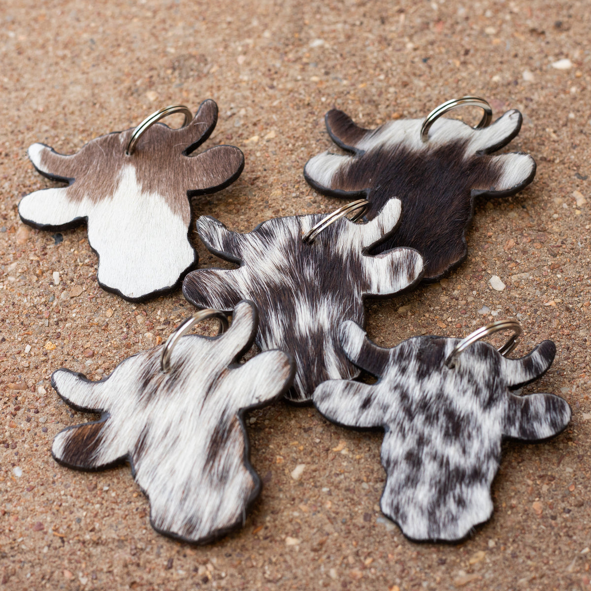 Cow head keychain