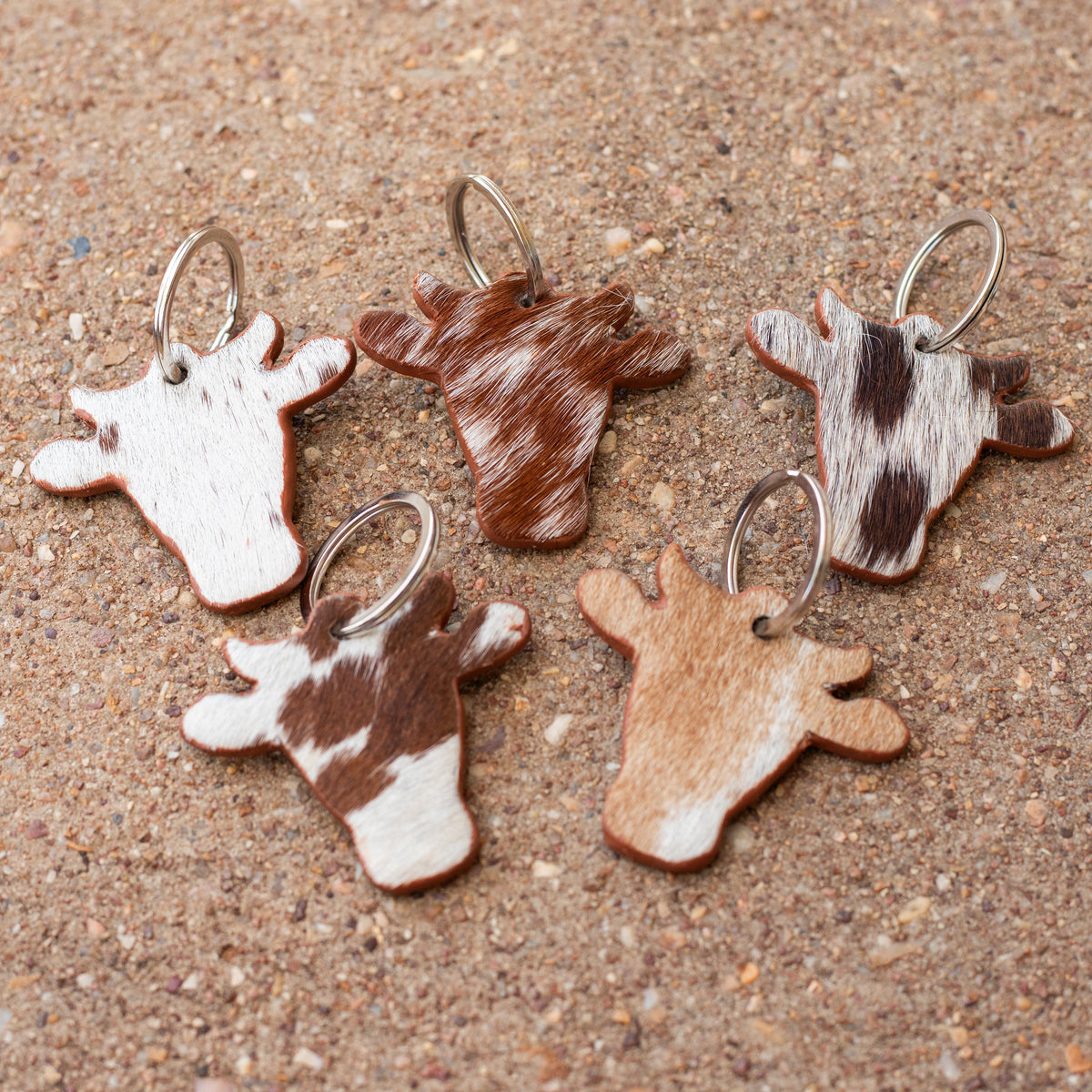 Cow head keychain