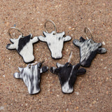 Cow head keychain