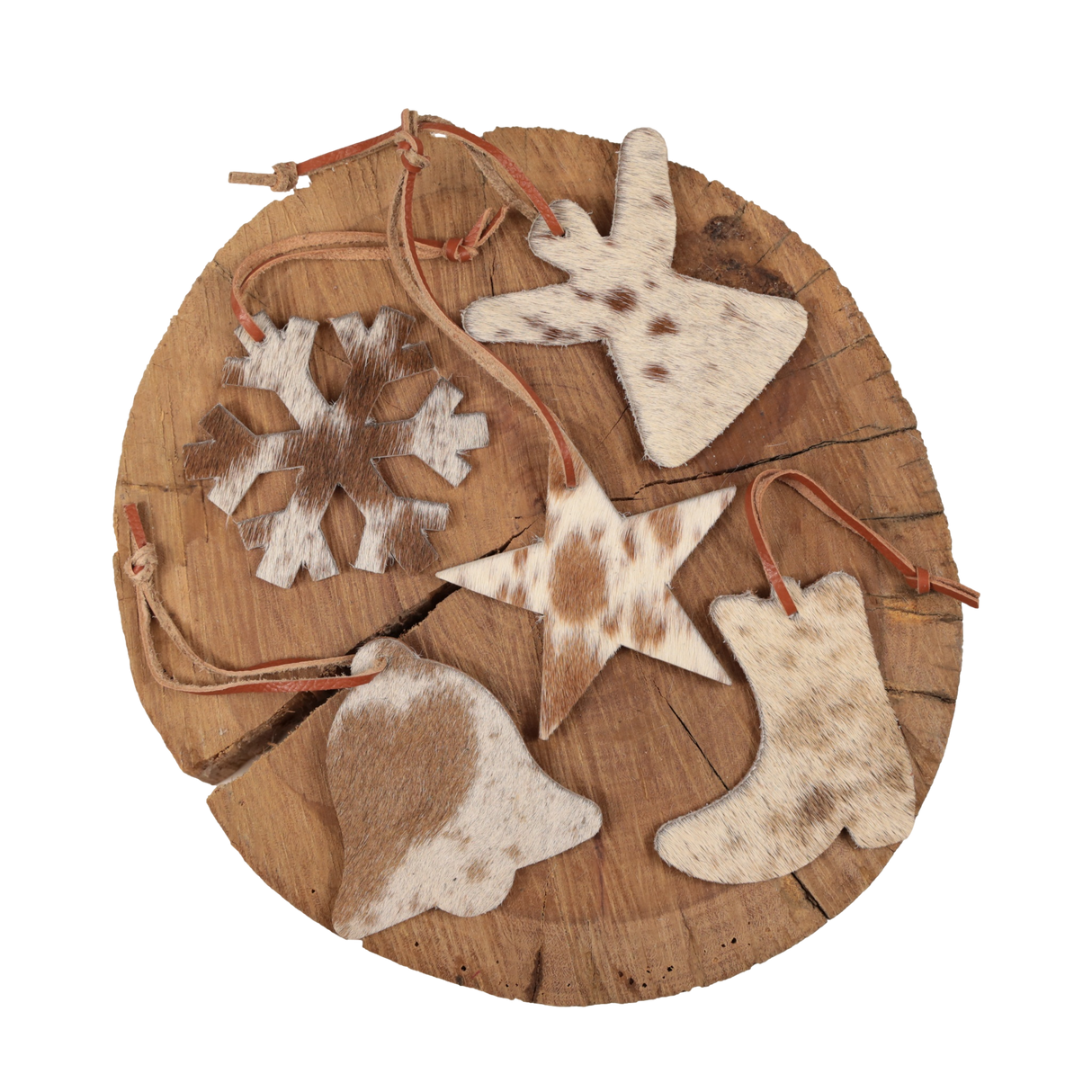 Cowhide Christmas Ornament - Pack of 5