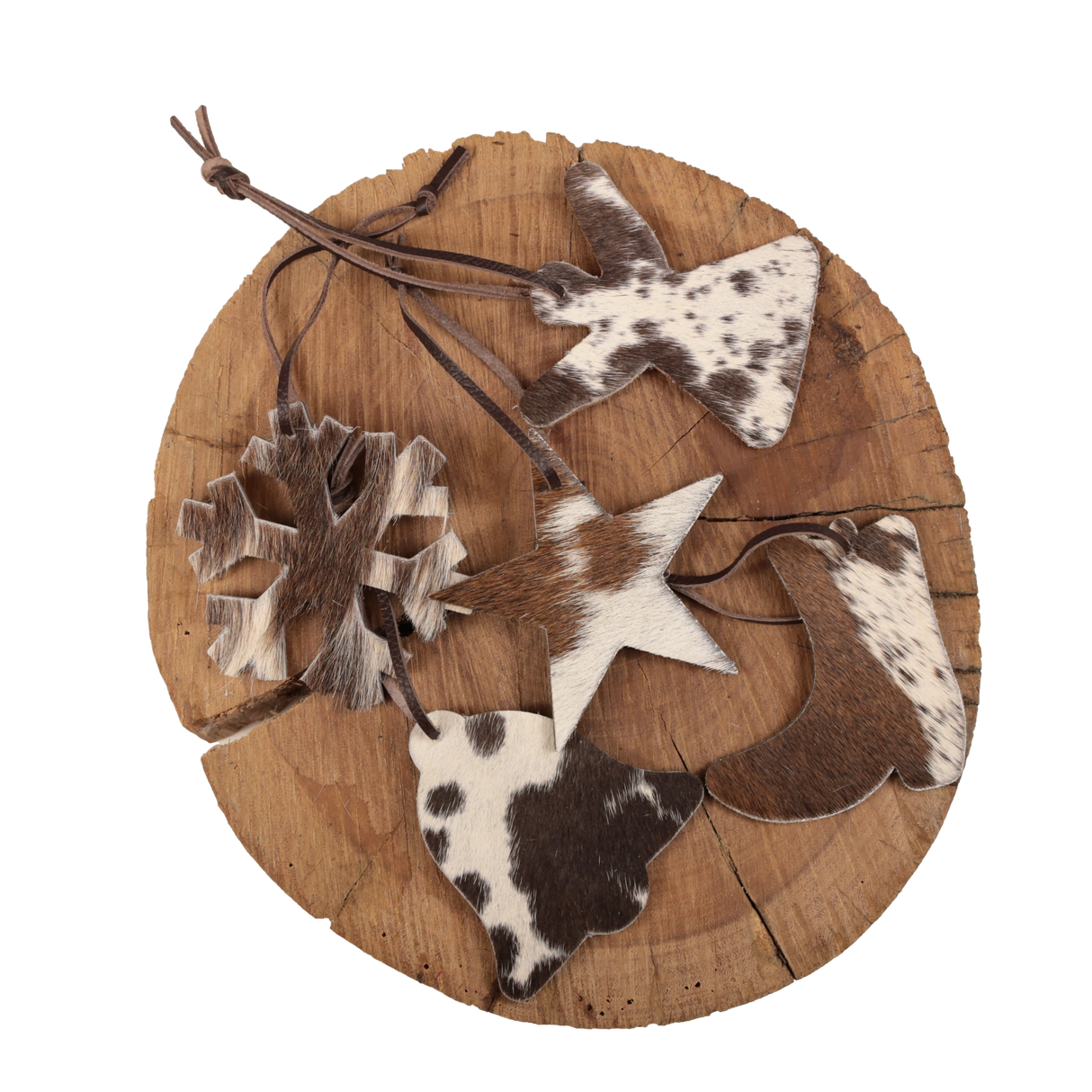 Cowhide Christmas Ornament - Pack of 5