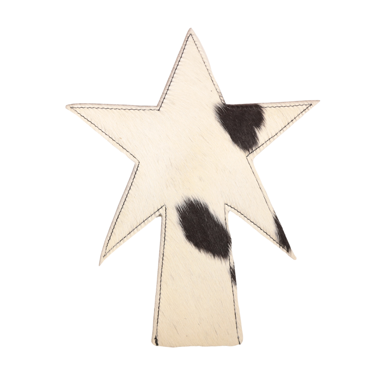 Cowhide Christmas Tree Star - 008