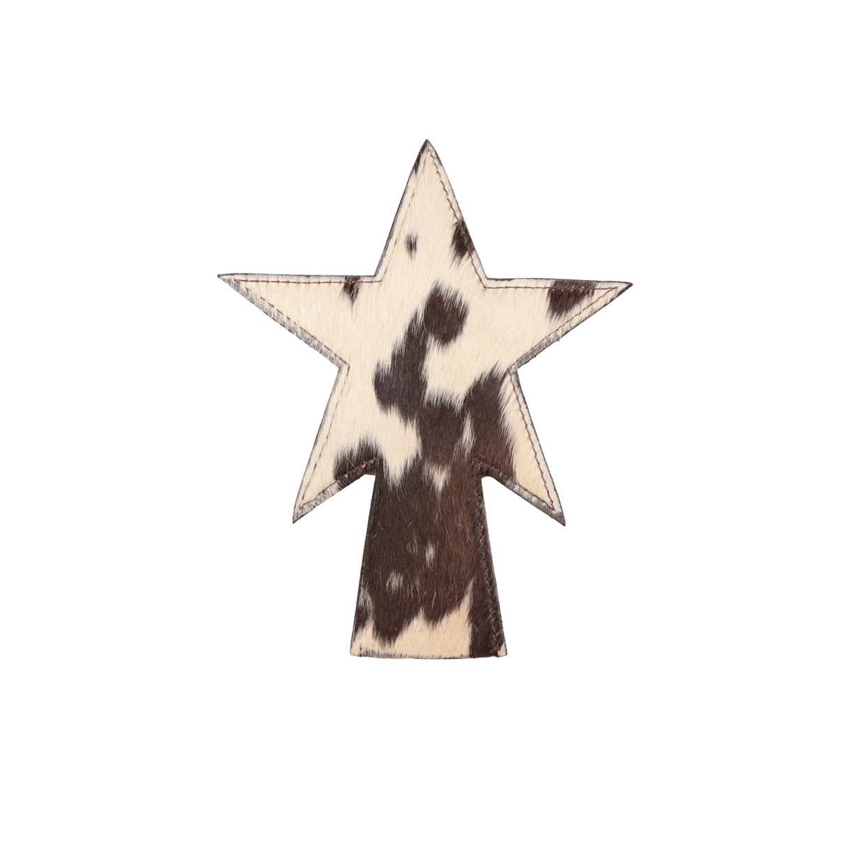 Mini Cowhide Christmas Tree Star - 001