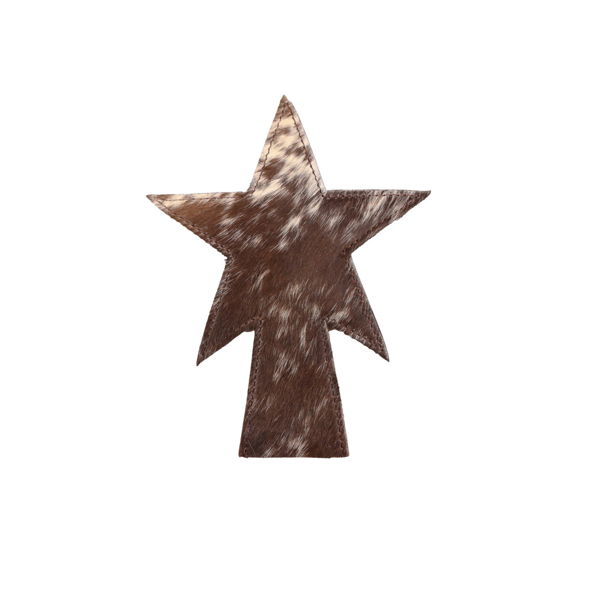 Mini Cowhide Christmas Tree Star - 002