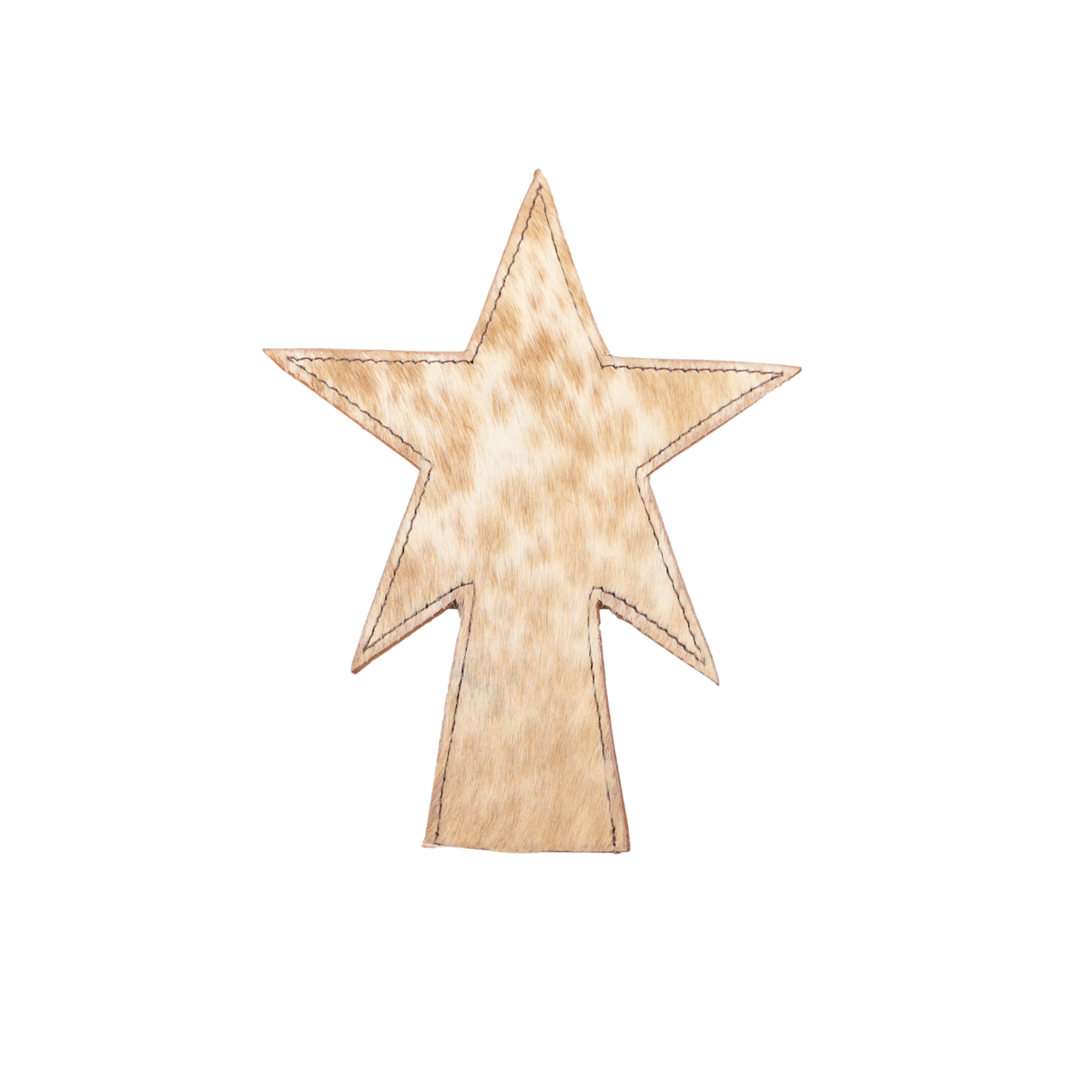 Mini Cowhide Christmas Tree Star - 019