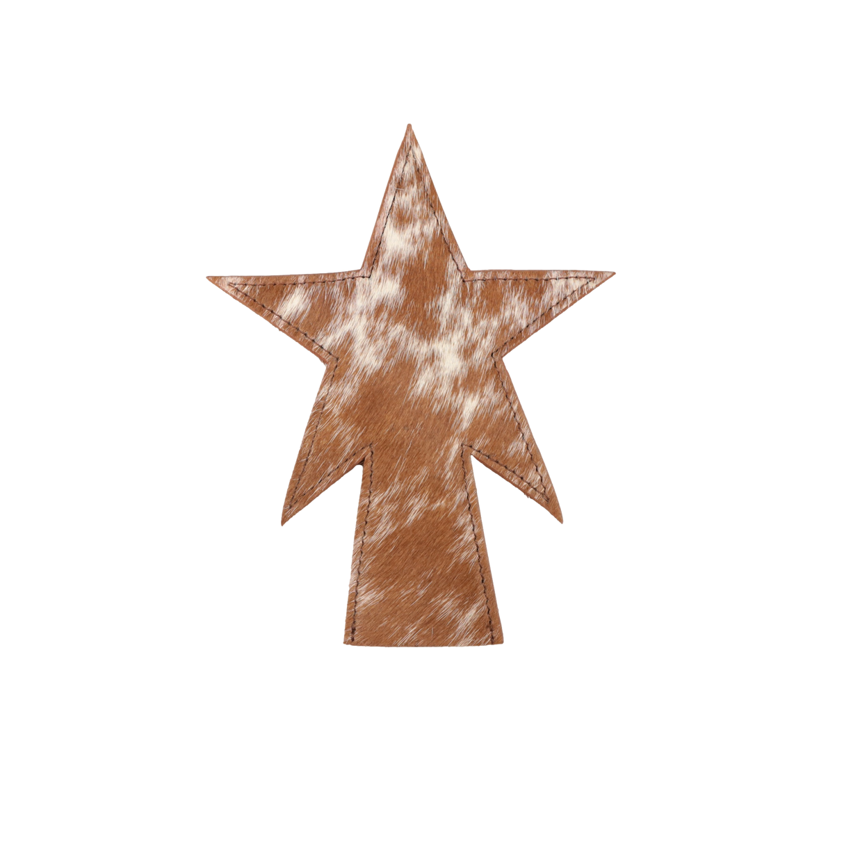 Mini Cowhide Christmas Tree Star - 027