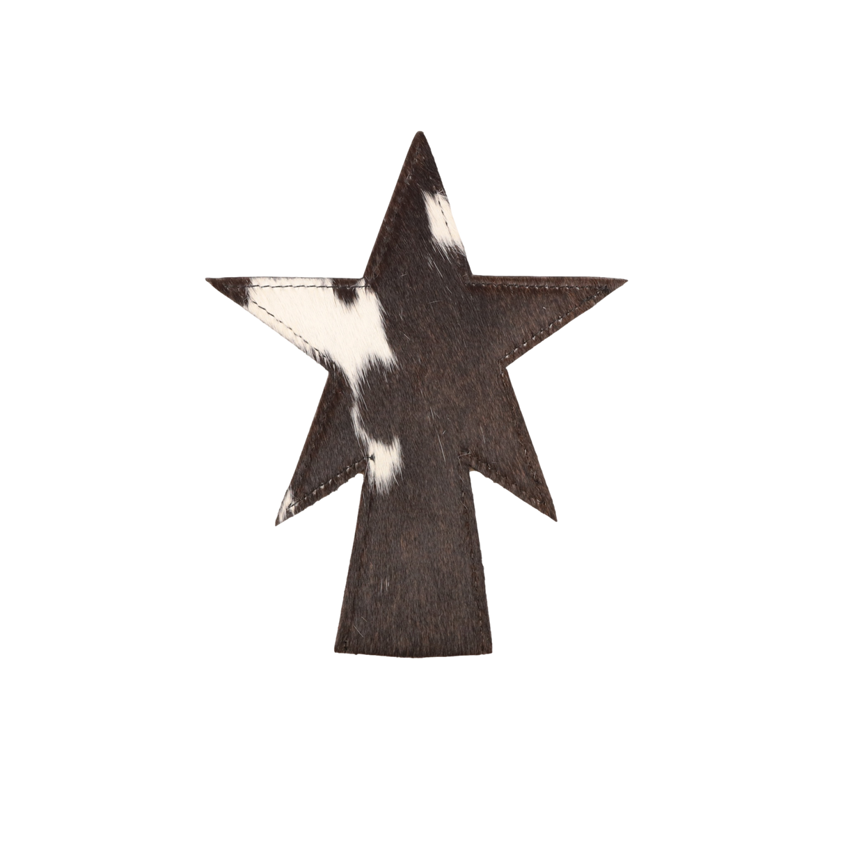 Mini Cowhide Christmas Tree Star - 035