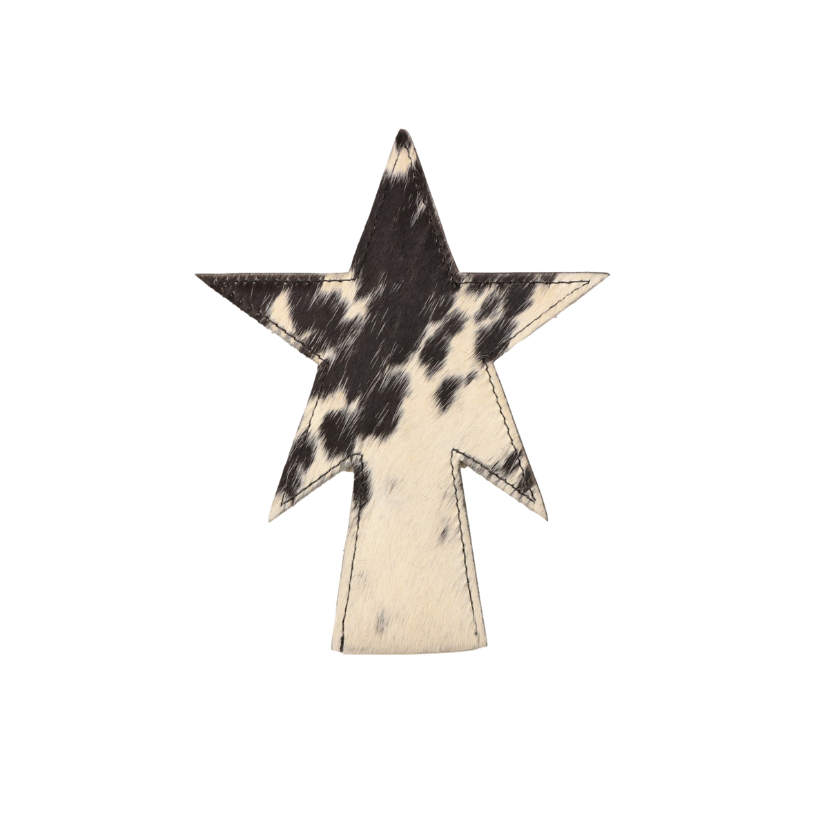 Mini Cowhide Christmas Tree Star - 036