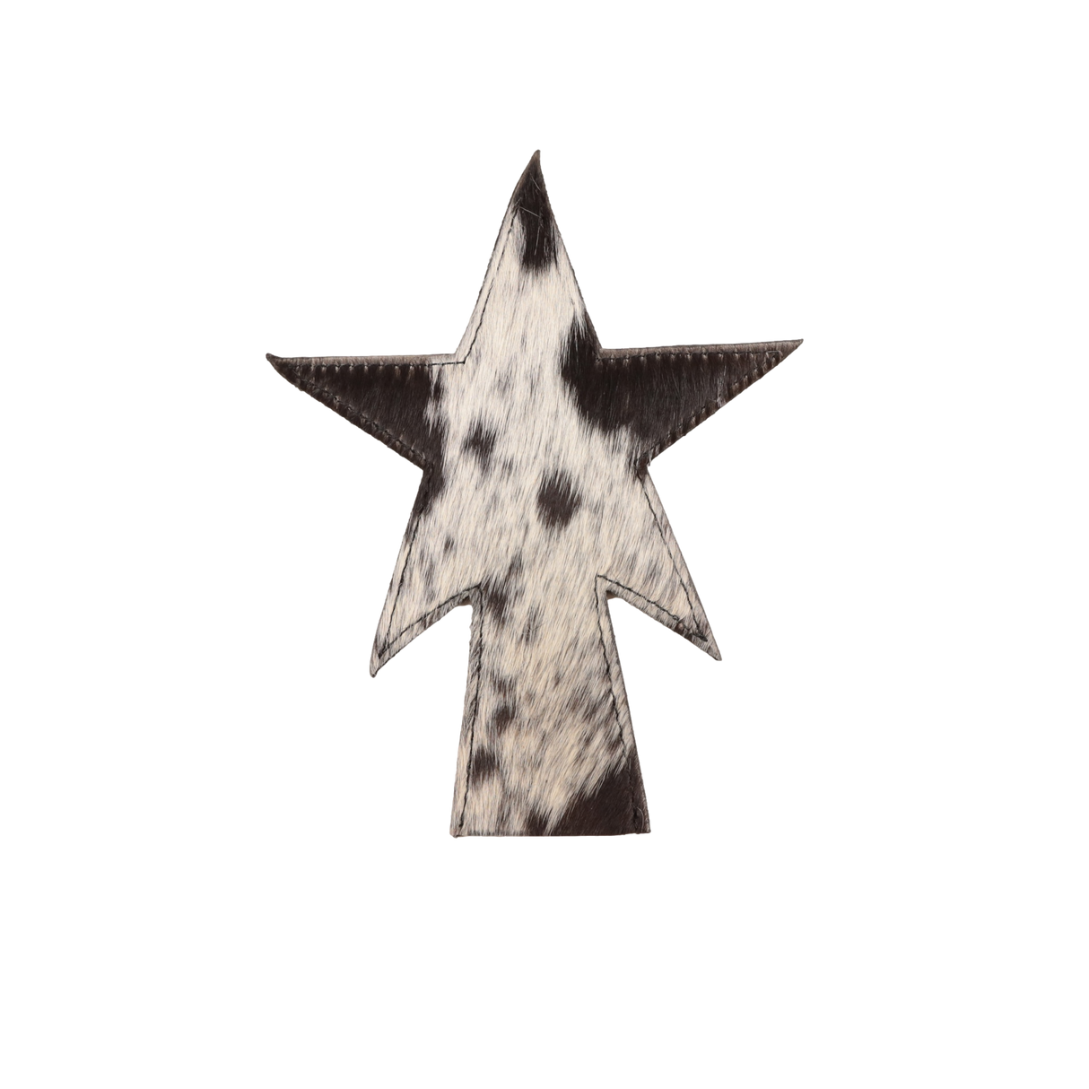 Mini Cowhide Christmas Tree Star - 040