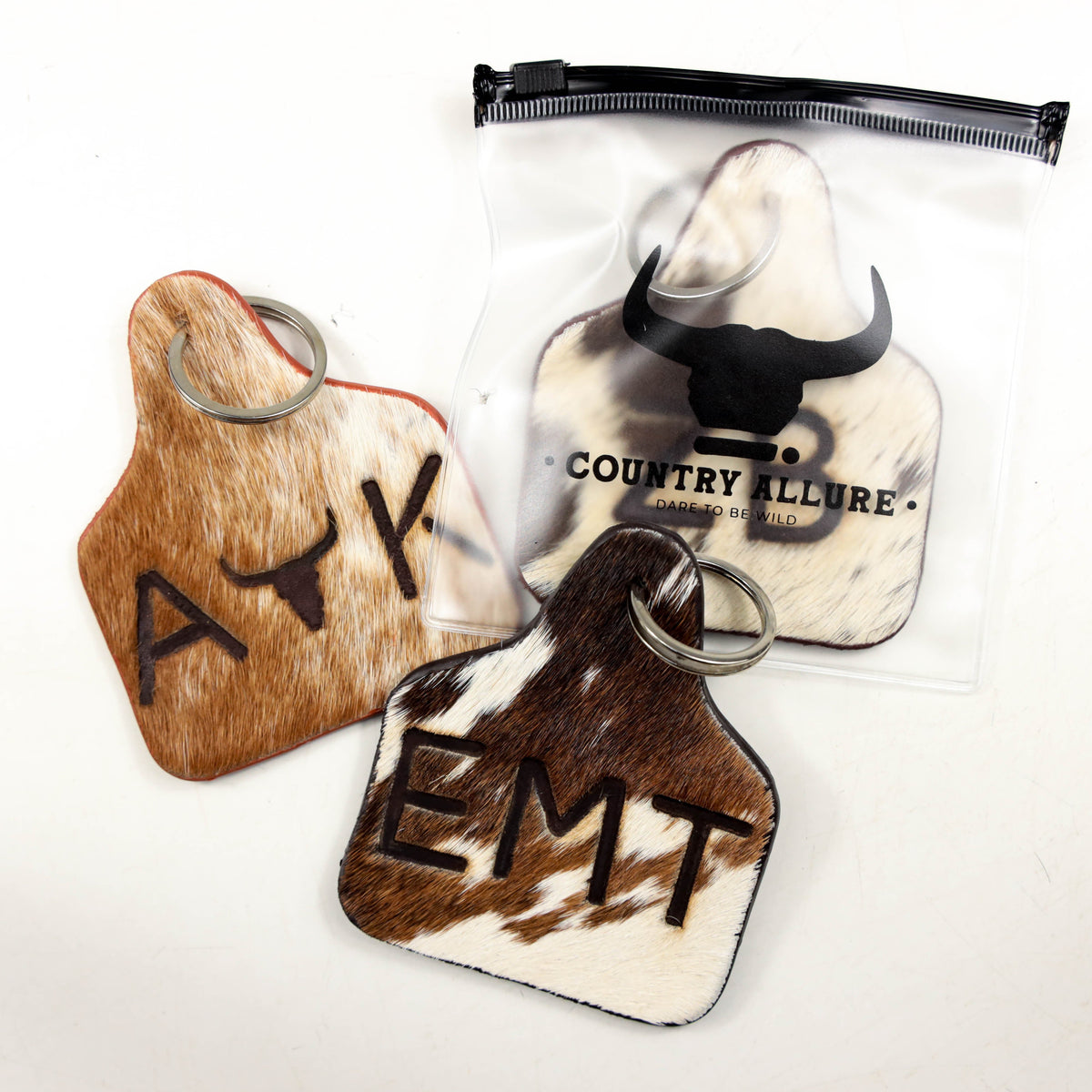 Cattle tag keychain