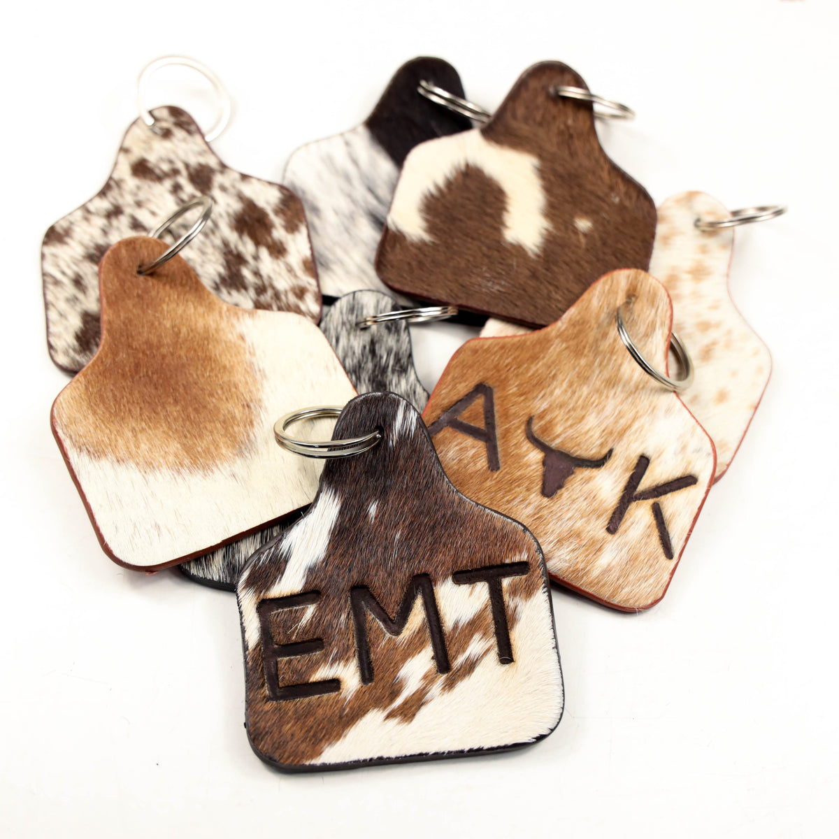 Cattle tag keychain
