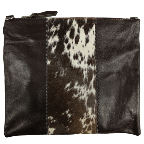 Fern Jumbo Clutch/Handbag - Dark Brown