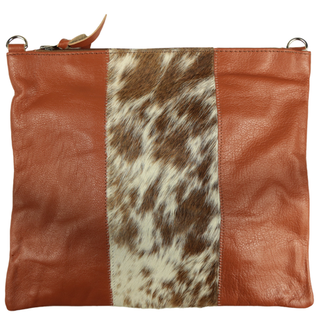 Fern Jumbo Clutch/Handbag - Tan