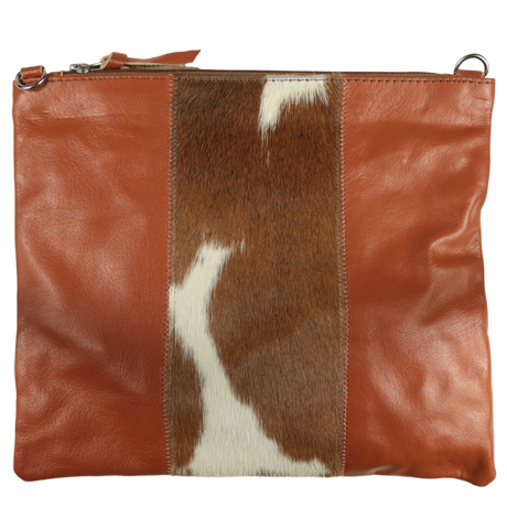 Fern Jumbo Clutch/Handbag - Tan