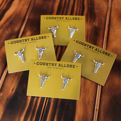 Silver Stud - Flower Bull