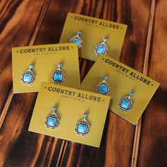 Turquoise Stud - Square Concho
