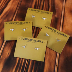 Silver Stud - Tiny Bullskull