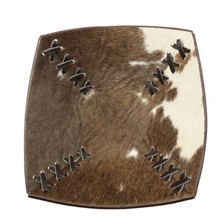 Small Cowhide Trinket Bowl - Dark Brown