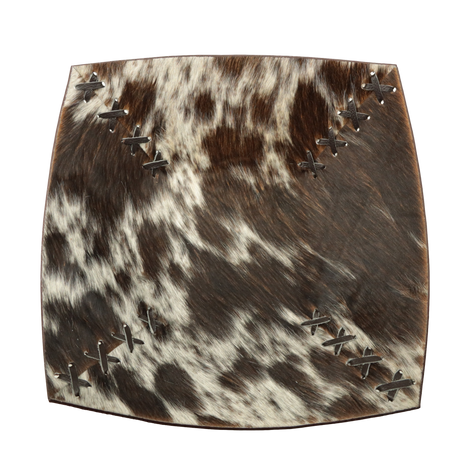 Large Cowhide Trinket Bowl - Dark Brown