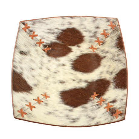 Large Cowhide Trinket Bowl - Tan