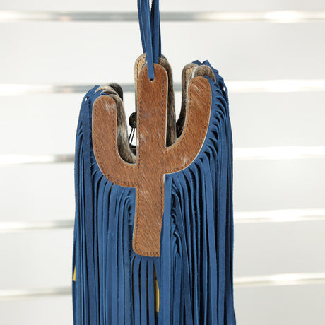 Cactus Wall Hanger - Sapphire Blue
