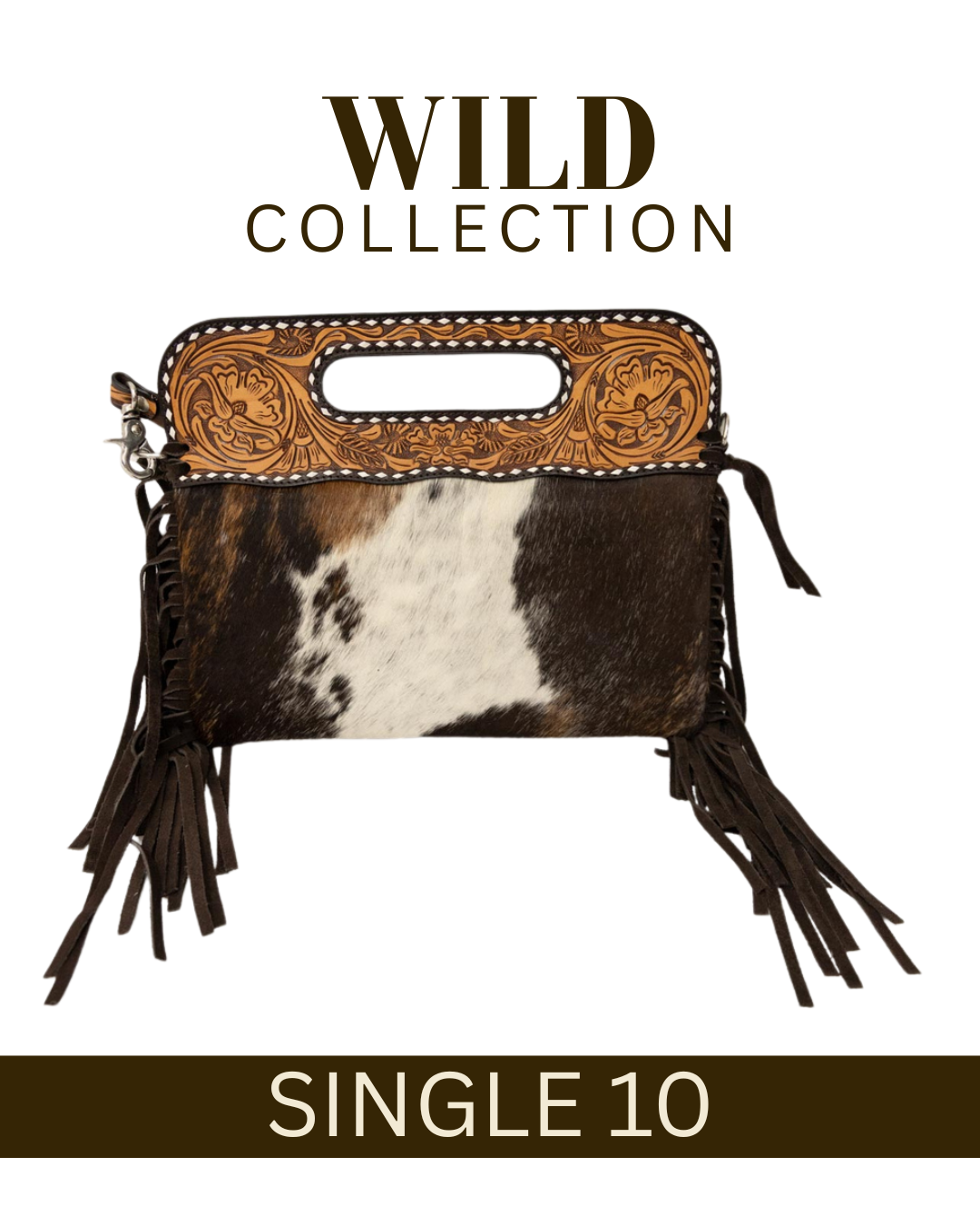 WILD Kimberley Tooled Leather Tassel Handbag