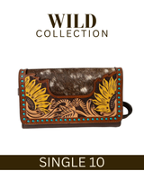 WILD Sienna Sunflower Tooled Purse/Clutch