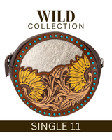 WILD Sienna Sunflower Tooled Handbag