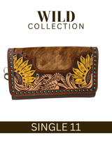 WILD Sienna Sunflower Tooled Purse/Clutch