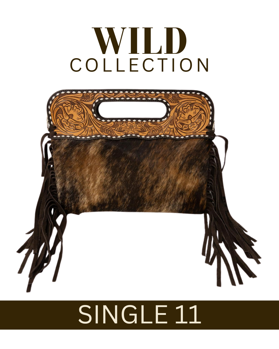 WILD Kimberley Tooled Leather Tassel Handbag
