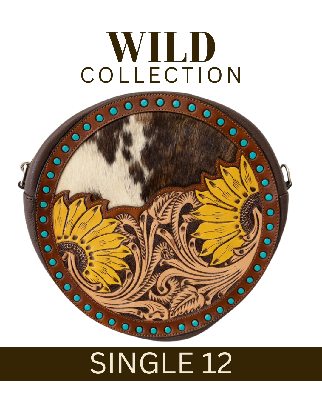 WILD Sienna Sunflower Tooled Handbag