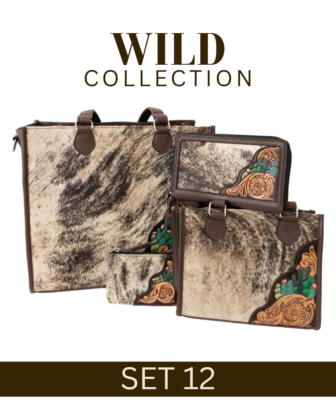 WILD Collection Tooled Leather Bag Sets