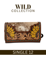 WILD Sienna Sunflower Tooled Purse/Clutch