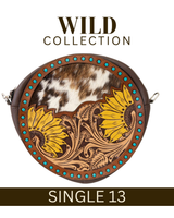 WILD Sienna Sunflower Tooled Handbag