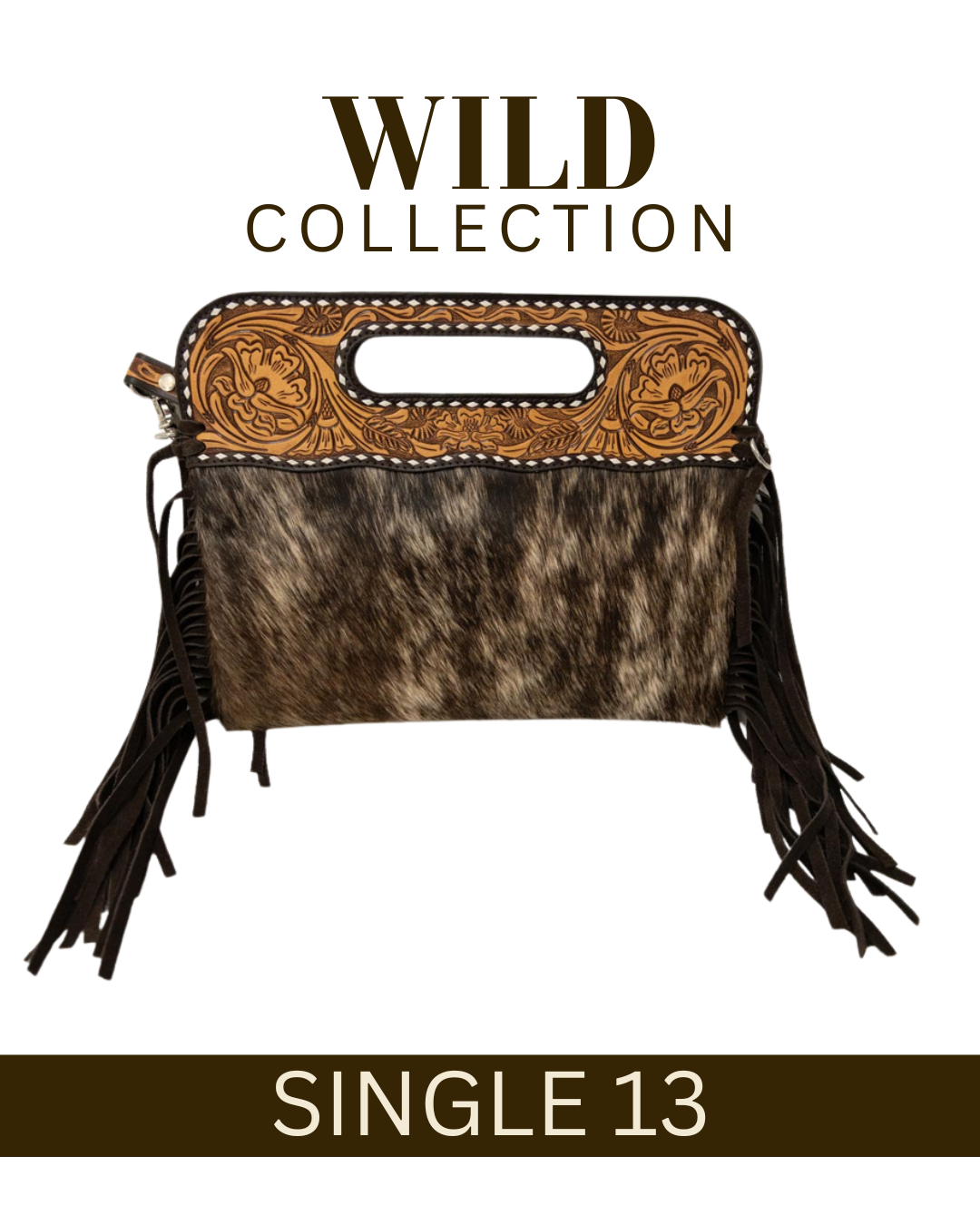 WILD Kimberley Tooled Leather Tassel Handbag