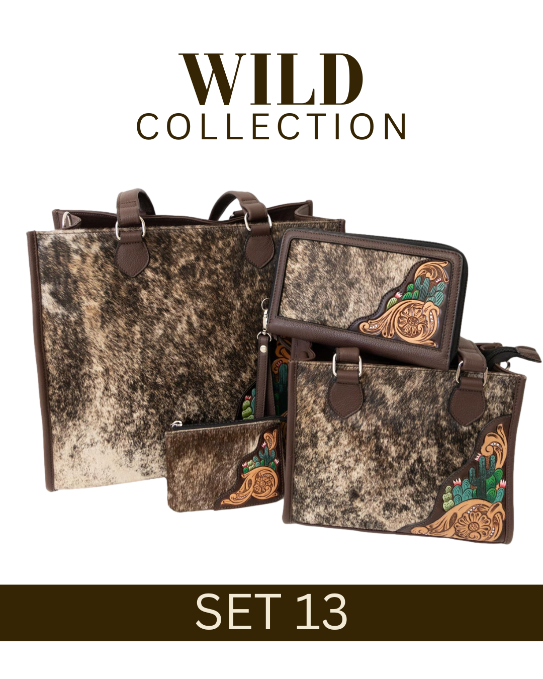 WILD Collection Tooled Leather Bag Sets