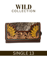 WILD Sienna Sunflower Tooled Purse/Clutch