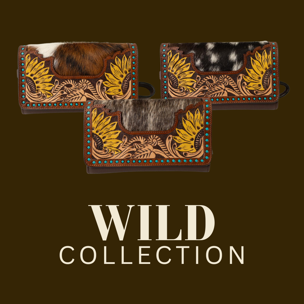 WILD Sienna Sunflower Tooled Purse/Clutch