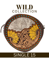 WILD Sienna Sunflower Tooled Handbag