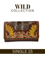 WILD Sienna Sunflower Tooled Purse/Clutch