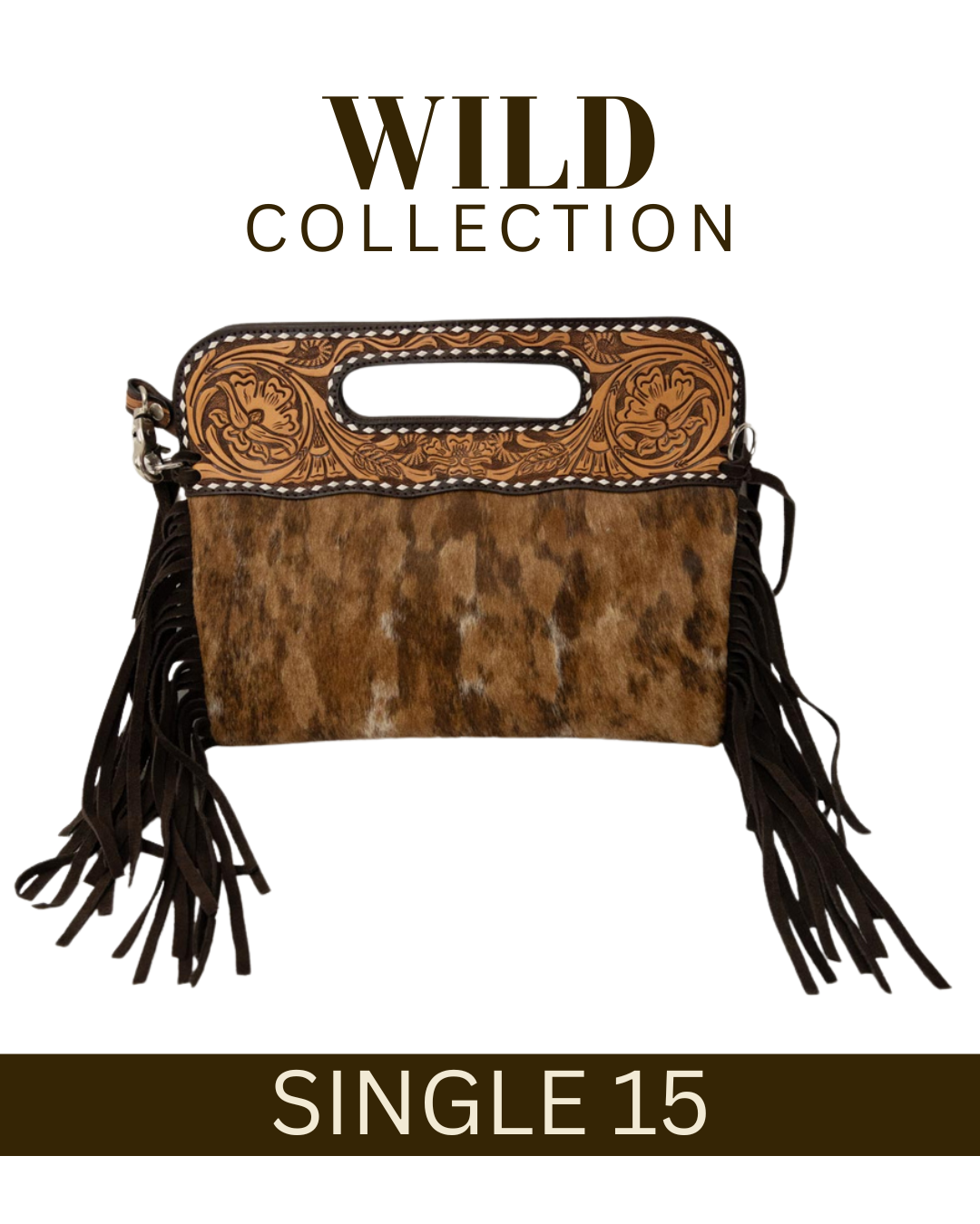 WILD Kimberley Tooled Leather Tassel Handbag