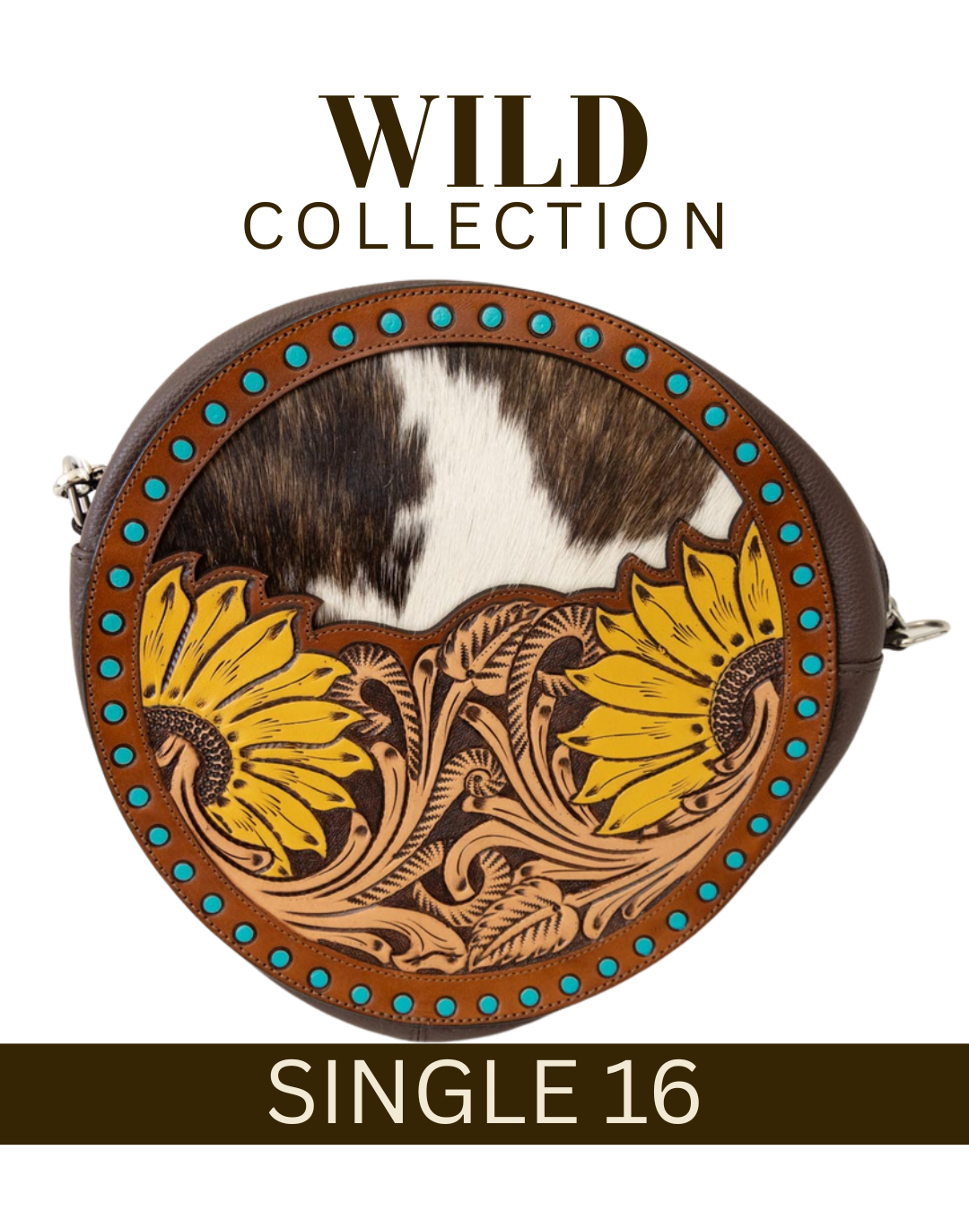 WILD Sienna Sunflower Tooled Handbag