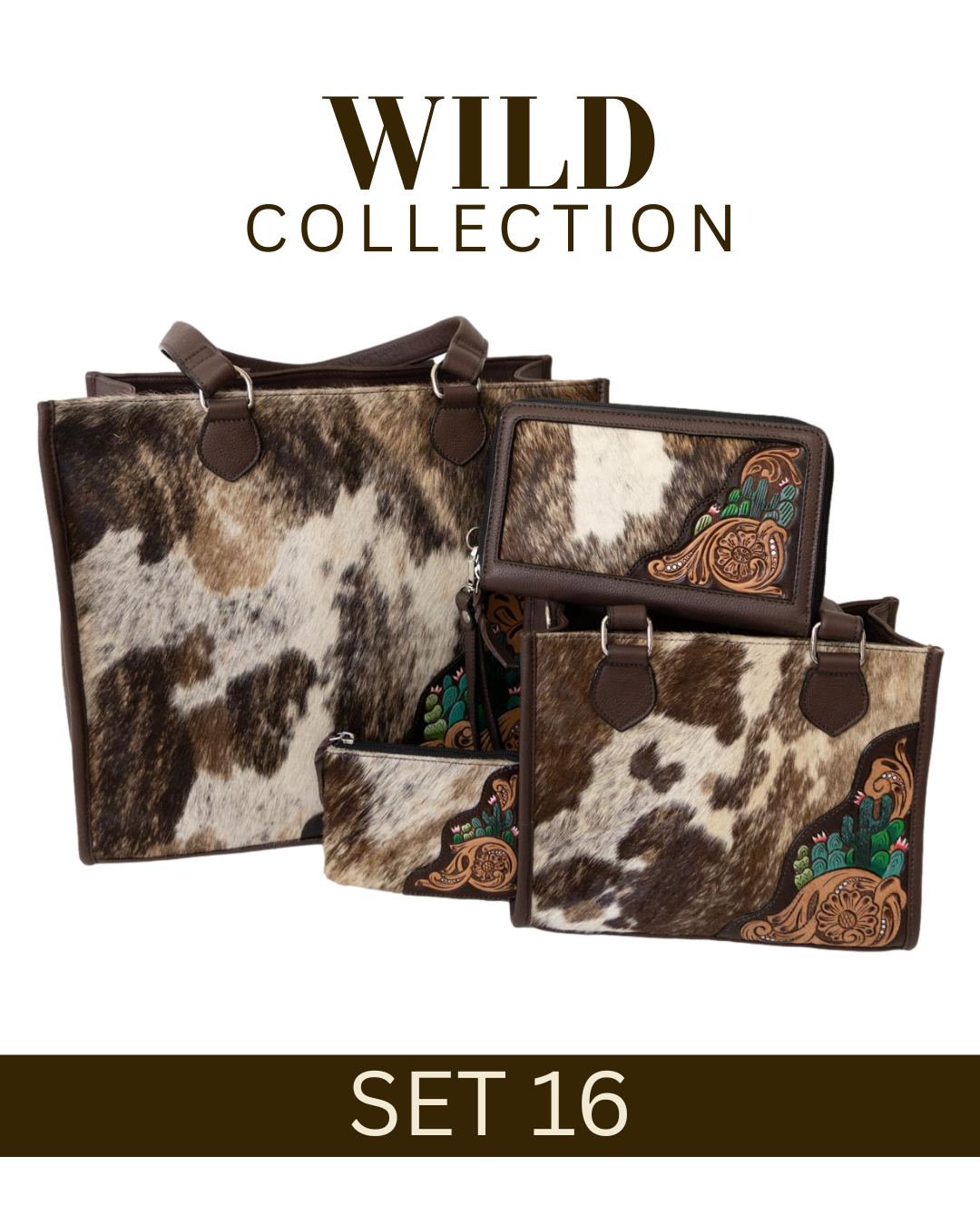 WILD Collection Tooled Leather Bag Sets