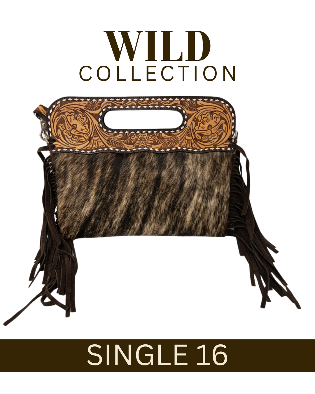 WILD Kimberley Tooled Leather Tassel Handbag