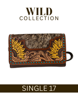 WILD Sienna Sunflower Tooled Purse/Clutch