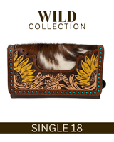 WILD Sienna Sunflower Tooled Purse/Clutch