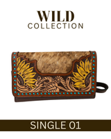 WILD Sienna Sunflower Tooled Purse/Clutch