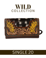 WILD Sienna Sunflower Tooled Purse/Clutch