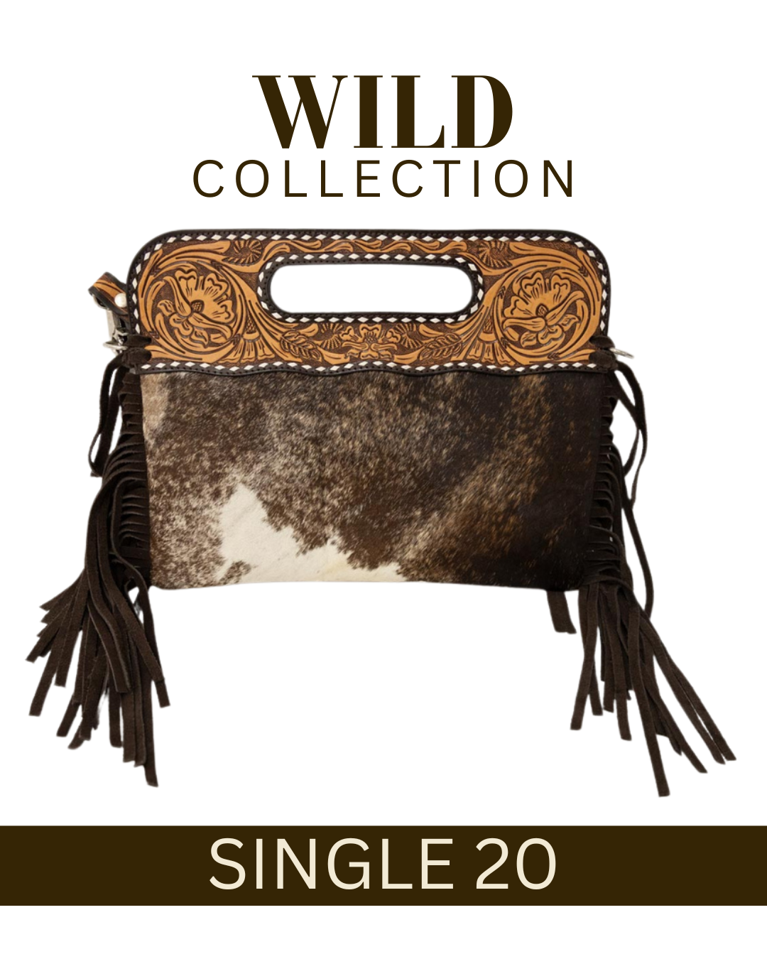 WILD Kimberley Tooled Leather Tassel Handbag